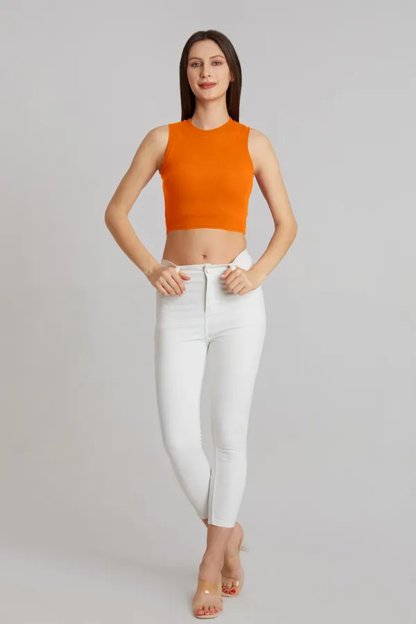 Stylish_Sleeveless_Round_Neck_Ribbed_Orange_Tank_Tops