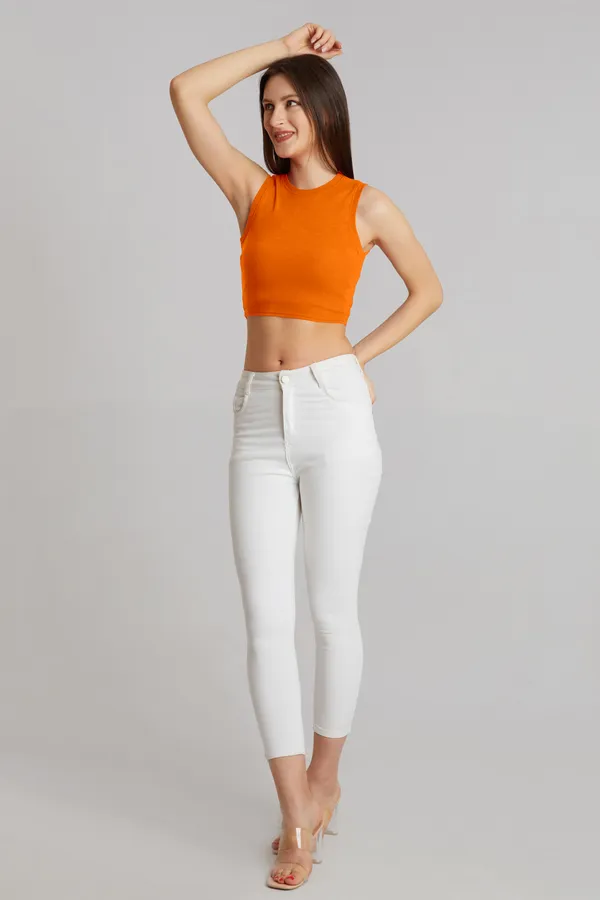 Stylish_Sleeveless_Round_Neck_Ribbed_Orange_Tank_Tops