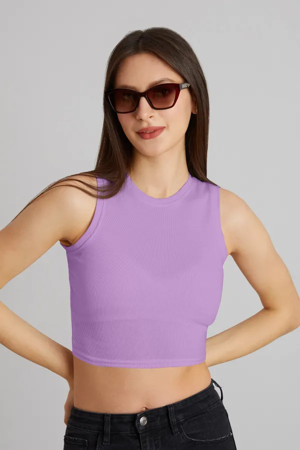 Stylish_Sleeveless_Round_Neck_Ribbed_Periwinkle_Tank_Tops