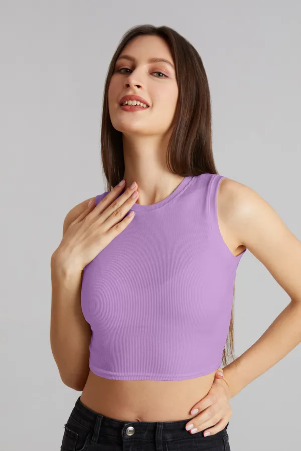 Stylish_Sleeveless_Round_Neck_Ribbed_Periwinkle_Tank_Tops