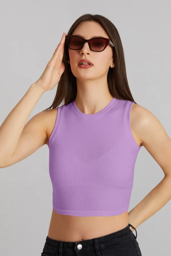 Stylish_Sleeveless_Round_Neck_Ribbed_Periwinkle_Tank_Tops