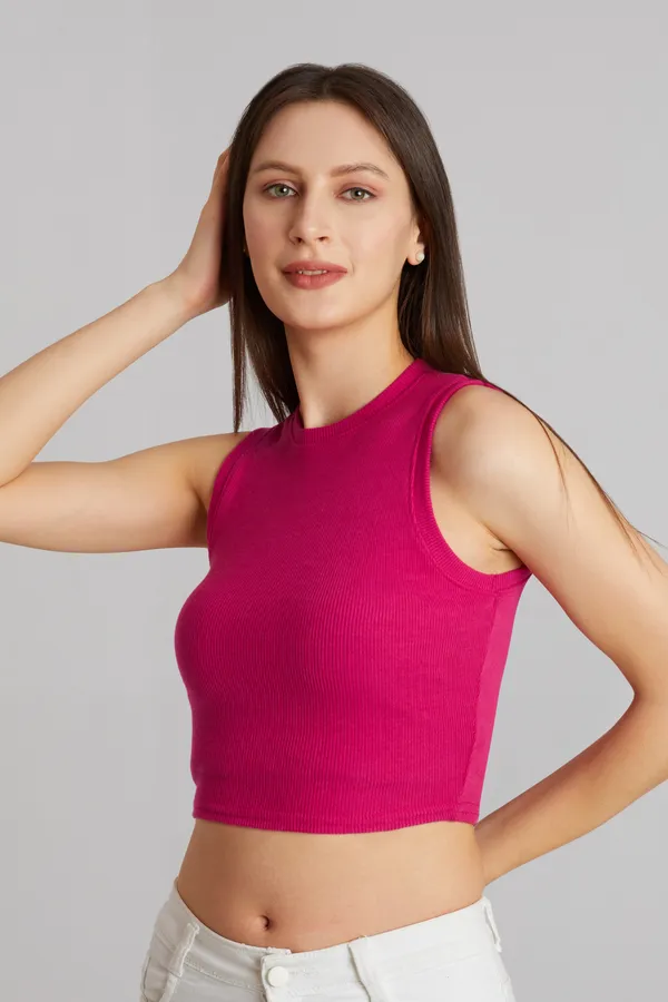 Stylish_Sleeveless_Round_Neck_Ribbed_Pink_Tank_Tops