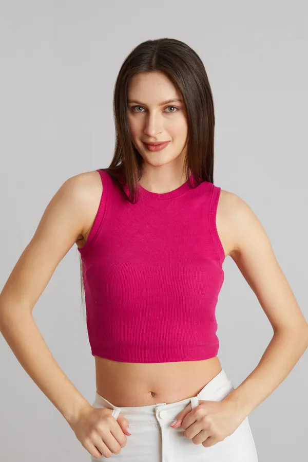 Stylish_Sleeveless_Round_Neck_Ribbed_Pink_Tank_Tops