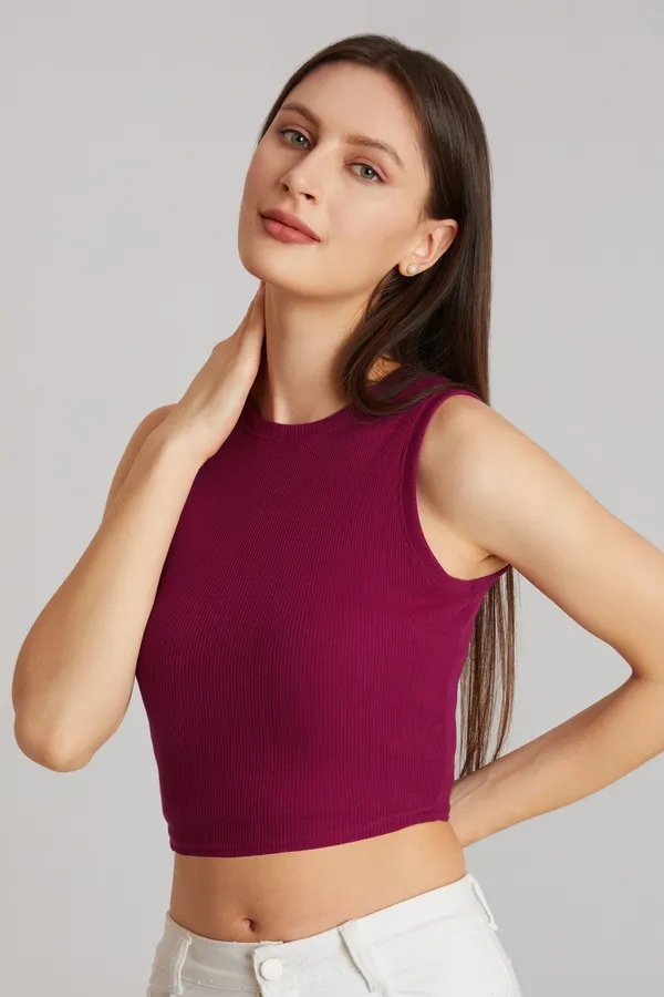 Stylish_Sleeveless_Round_Neck_Ribbed_Wine_Tank_Tops