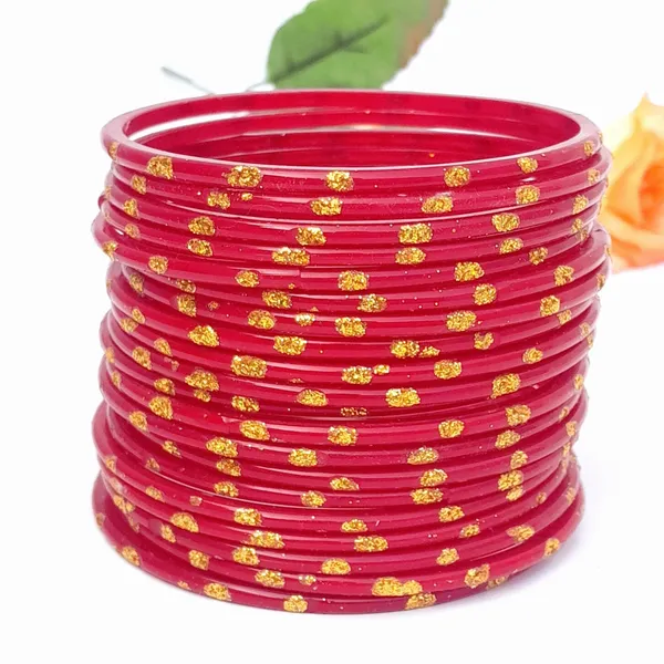 Pack_of_24_Bangles_Beautiful_Elegant_Red_Glass_Bangles_Chudi_Set_Golden_Zari_Dot_For_Women_And_Girls_With_Glossy_Finished