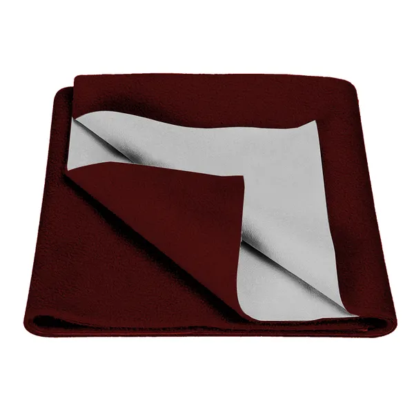 _Waterproof_Bed_Protector,_Anti-Piling_Fleece_Extra_Absorbent_Quick_Dry_Sheet,_Baby_Bed_Protector,_Medium_Size(70_X_100_CM),_Pack_of_1_-MAROON