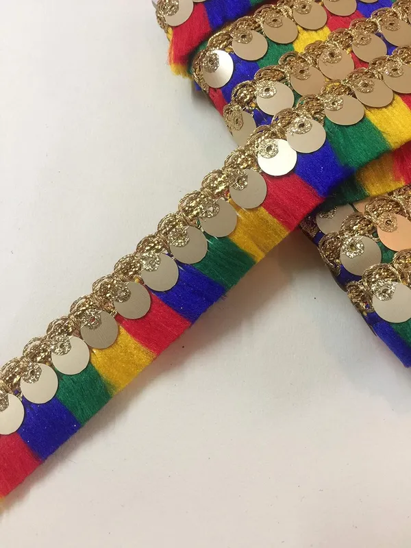 Multicolour_Poliyester_Thread_Premium_Border_For_Women