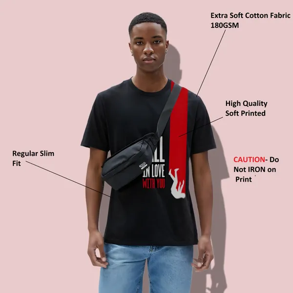 Black_Printed_Half_Sleeve_Cotton_T-Shirt_For_Men