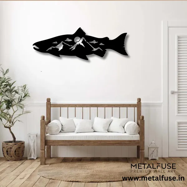 Black_Salmon_Fish_Design_Alternative_Wood_Wall_Art