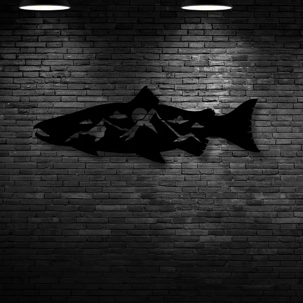 Black_Salmon_Fish_Design_Alternative_Wood_Wall_Art
