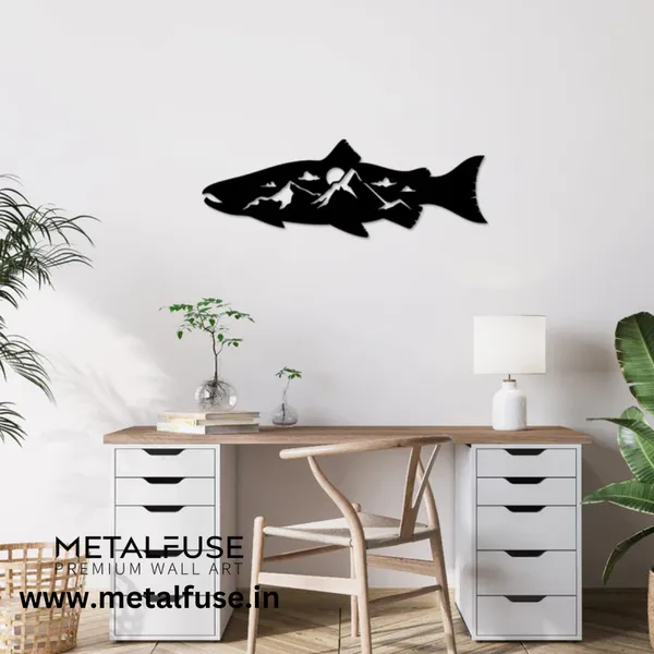 Black_Salmon_Fish_Design_Alternative_Wood_Wall_Art