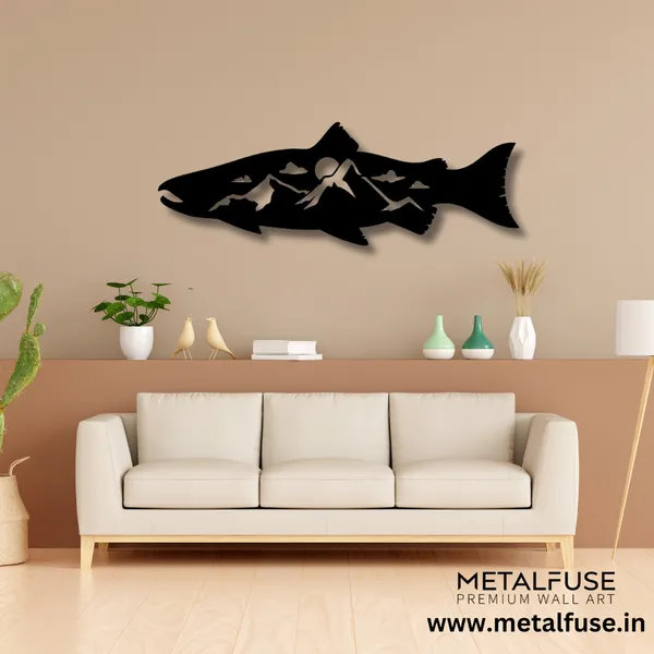 Black_Salmon_Fish_Design_Alternative_Wood_Wall_Art