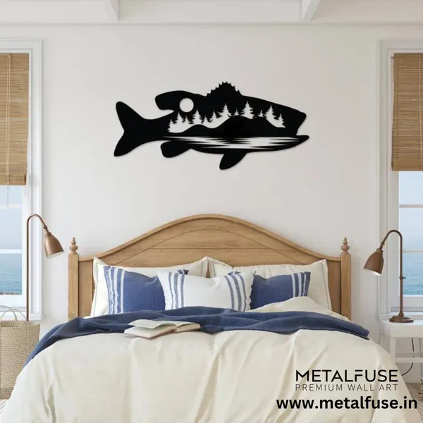 Wooden_Wall_Art_for_Home_Decoration__|_Bass_Fish_Design_Alternative__|_Black