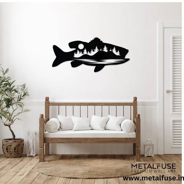 Wooden_Wall_Art_for_Home_Decoration__|_Bass_Fish_Design_Alternative__|_Black