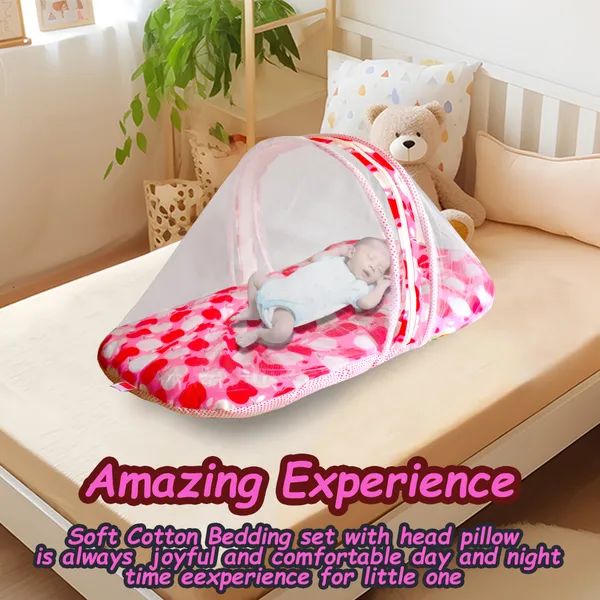Cheeky_Cheeky_Baby_Bedding_Set_with_Mosquito_net_and_Pillow_(Pink)