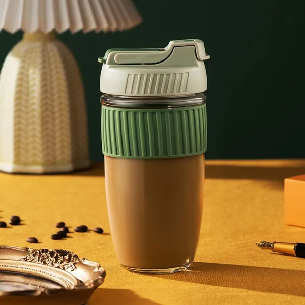 450ml_Drink_Coffee_Glass_Cup_with_Lid_and_Straw_Transparent,_Clear_Set_of_(1)