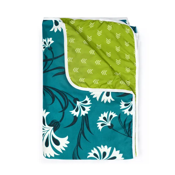 Floral_Single_Dohar_for_AC_Room_(Polyester,_Turquoise_Blue_and_Lime_Green)