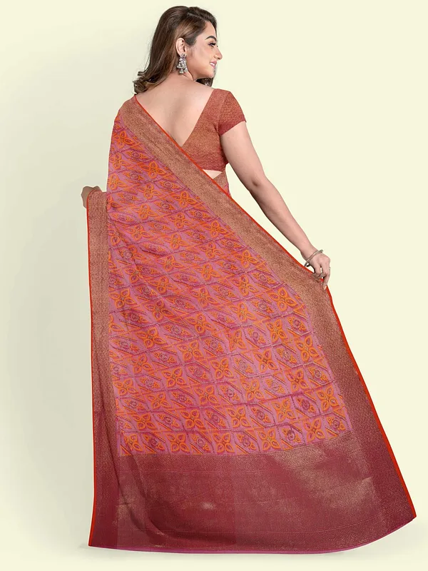 Pink_Cotton_Blend_Banarasi_Sarees_For_Women