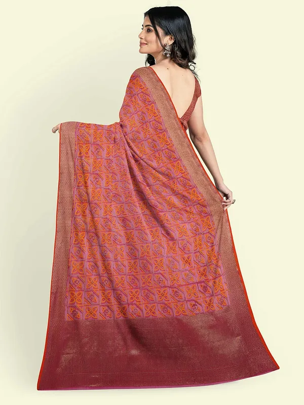 Pink_Cotton_Blend_Banarasi_Sarees_For_Women