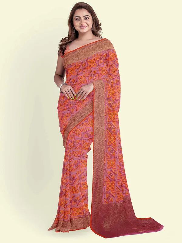Pink_Cotton_Blend_Banarasi_Sarees_For_Women