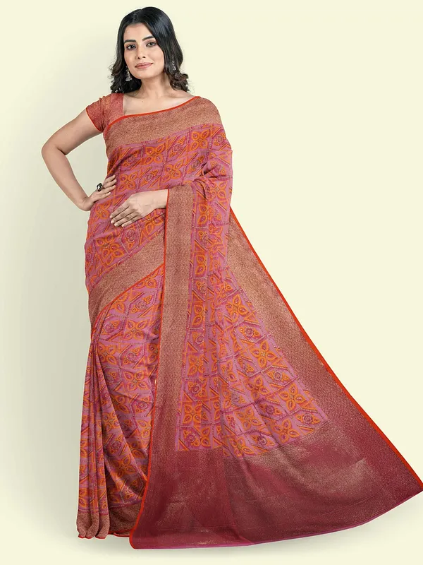 Pink_Cotton_Blend_Banarasi_Sarees_For_Women