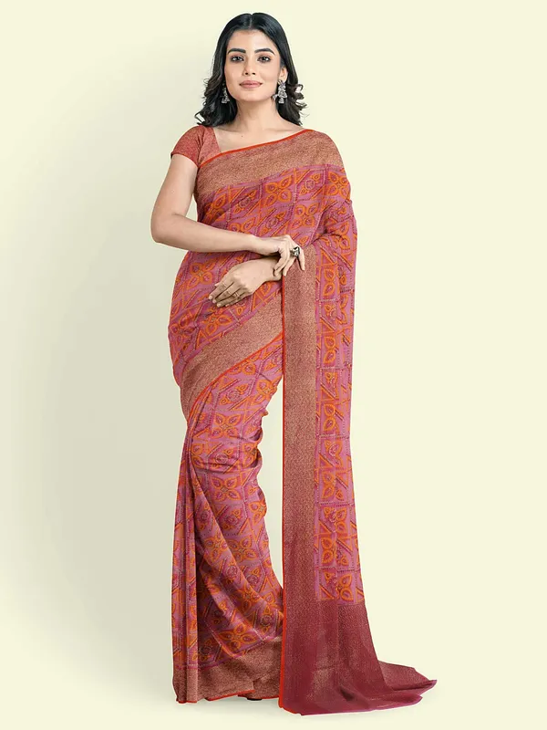 Pink_Cotton_Blend_Banarasi_Sarees_For_Women