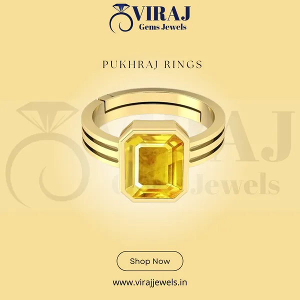 Yellow_Pukhraj_Created_Sapphire_Gemstone_Gold_Plated_Ring_For_Men_&_Women_From_4.25_Ratti_To_20.25_Ratti