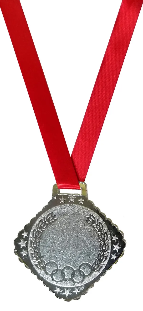 Pack_Of_24_Kite_Shape_Medals_|_With_Satin_Ribbon_|_Size_-_2.25_Inch_Dia_|_Silver