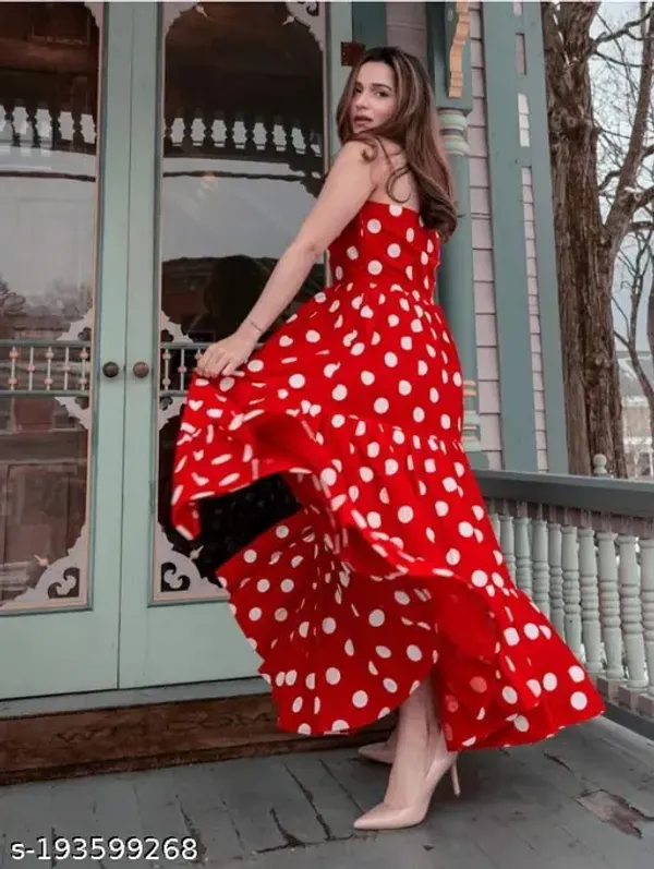 Red_Crepe_Premium_Casual_Gown_For_Women