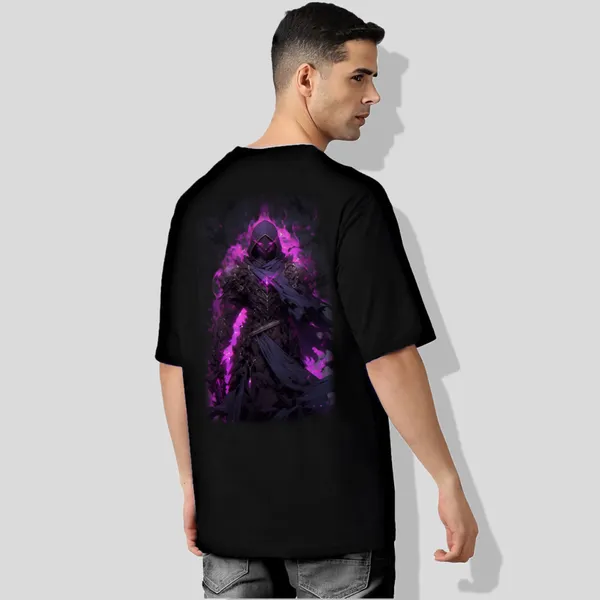 Black_Oversized_Printed_Half_Sleeve_Cotton_T-Shirt_For_Men