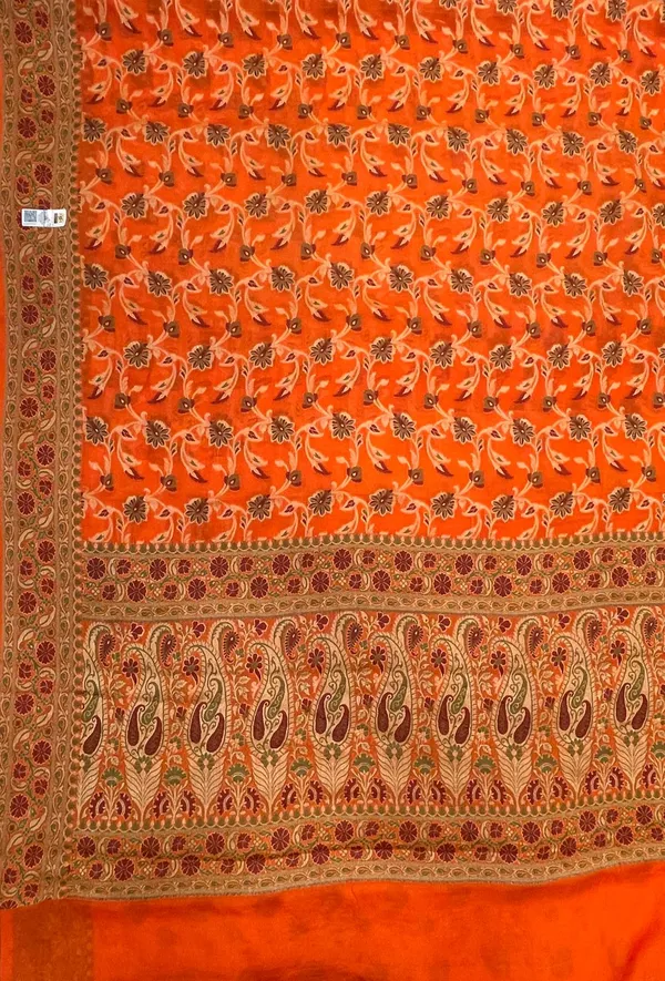 Humairah_Presents_Pure_Handloom_Orange_Chiffon_Resham_Zari_Tilfi_Mina_Jaal_with_Minakari_Paisley_Zari_Anchal_and_Minakari_Border_with_Orange_Blouse