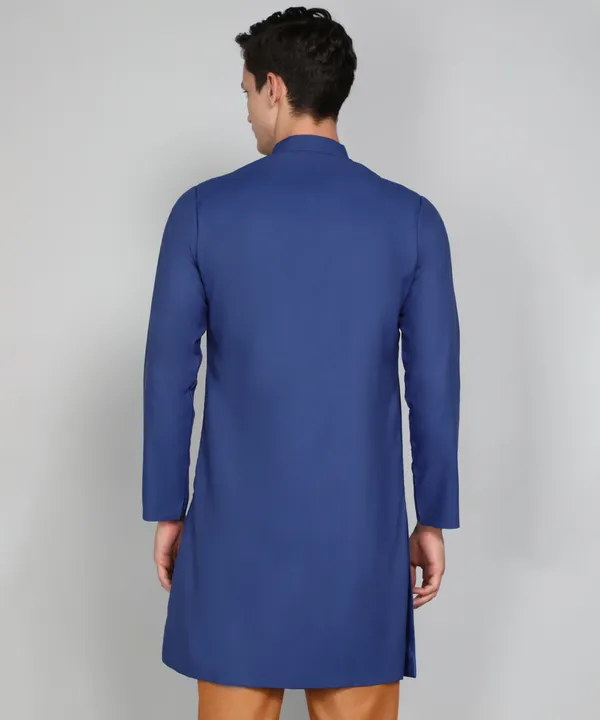Solid_Royal_Blue_Cotton_Blend_Nawabi_With_Paijama