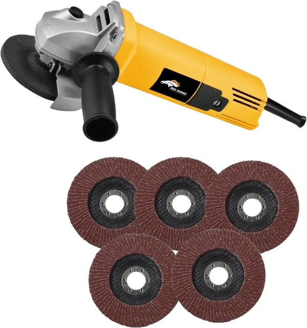 Angle_Grinder_Ag-801_With_5Pcs_Of_Flap_Disc_With_High_Quality_Angle_Grinder_(100_Mm_Wheel_Diameter)