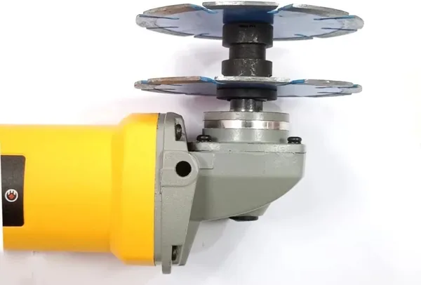 High_Q_4"(100Mm)_Double_Blade_Angle_Grinder_With_Attachment_&_Adaptor_Angle_Grinder_(100_Mm_Wheel_Diameter)