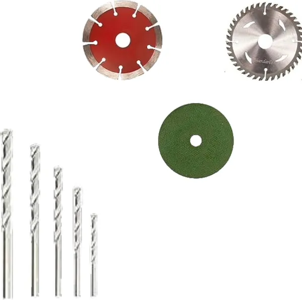 New_4Inch_Angle_Grinder_With_10Mm_Drill_Machine_With_5Pcs_Drill_Bits_Hammer_Drill_(10_Mm_Chuck_Size,_650_W)