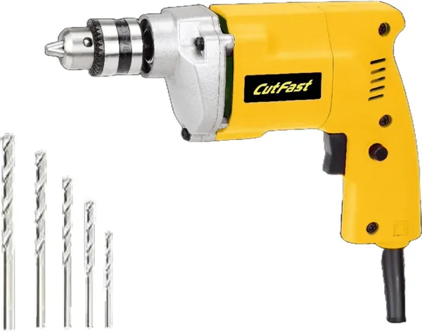 New_4Inch_Angle_Grinder_With_10Mm_Drill_Machine_With_5Pcs_Drill_Bits_Hammer_Drill_(10_Mm_Chuck_Size,_650_W)