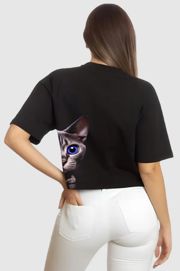 Black_Cat_side_back_Printed_Crop_Oversized_T-Shirt_For_Women