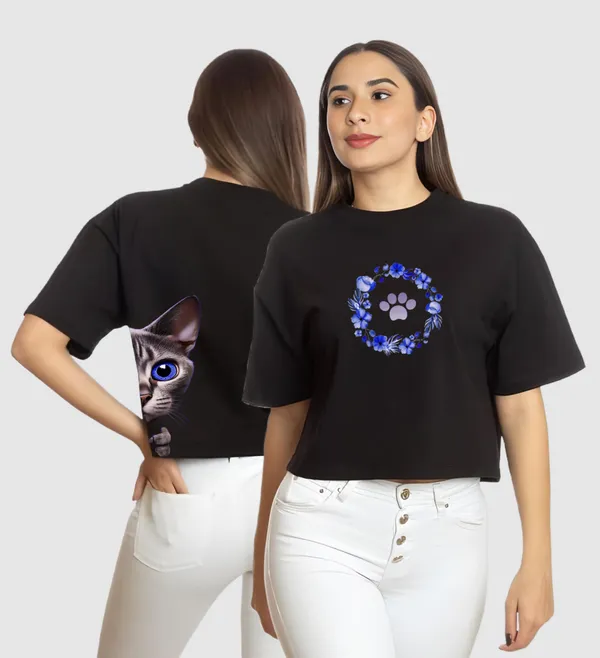Black_Cat_side_back_Printed_Crop_Oversized_T-Shirt_For_Women