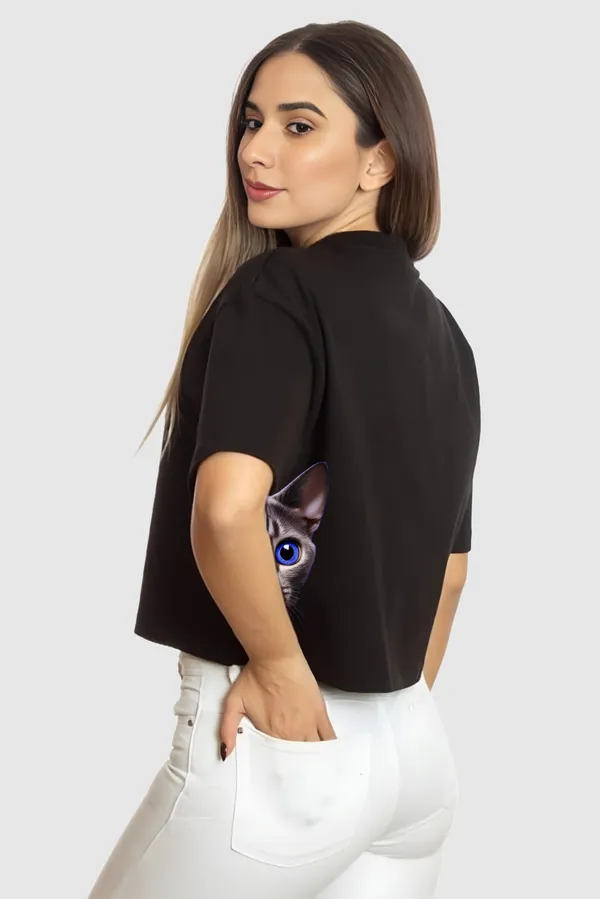 Black_Cat_side_back_Printed_Crop_Oversized_T-Shirt_For_Women