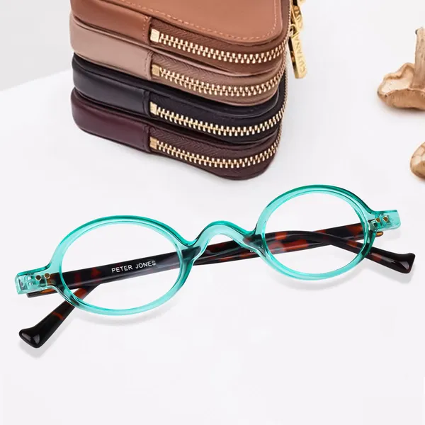Green,Brown_Full_Rim_Round_Frame_(43_Mm)_-_For_Unisex