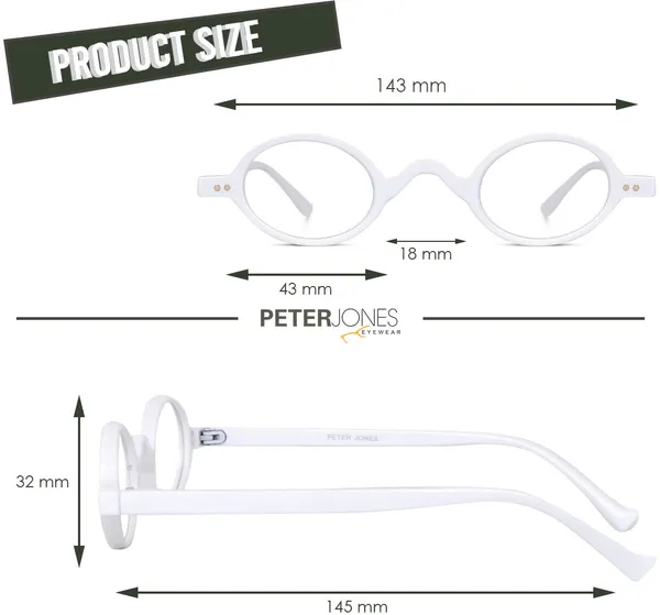 White_Full_Rim_Round_Frame_(43_Mm)_-_For_Unisex