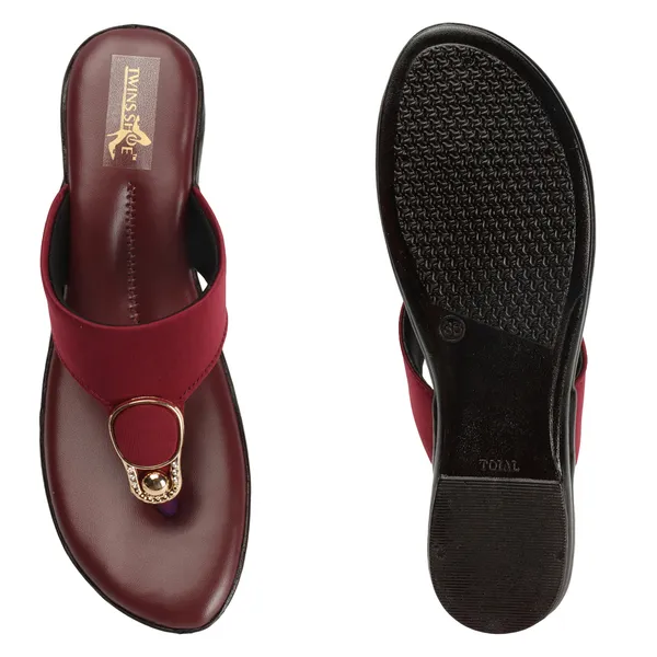 Casual_Buckle_Flat_Slippers_(Cherry)