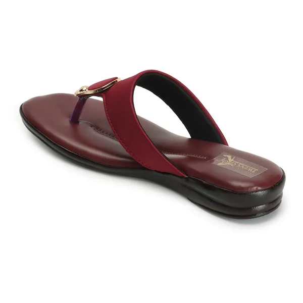 Casual_Buckle_Flat_Slippers_(Cherry)