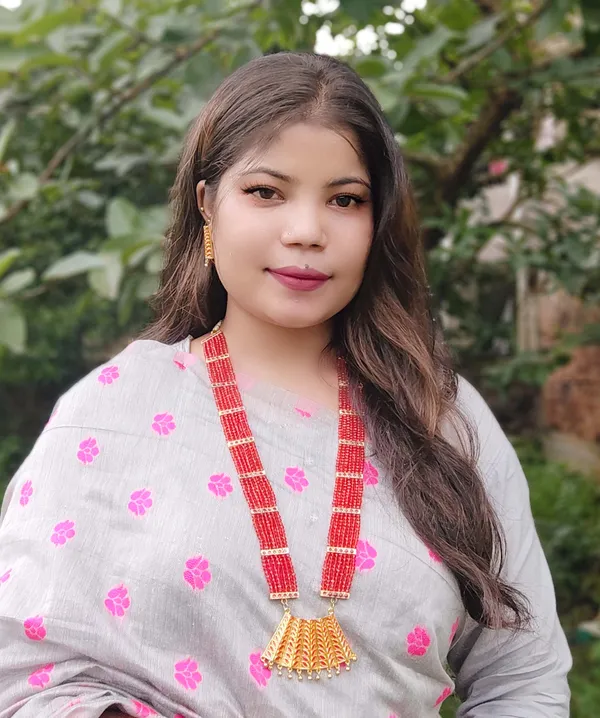 Assamese_Traditional_Gold_Plated_Red_Colour_Tassel_Jewellery_Set_For_Women_&_Girls