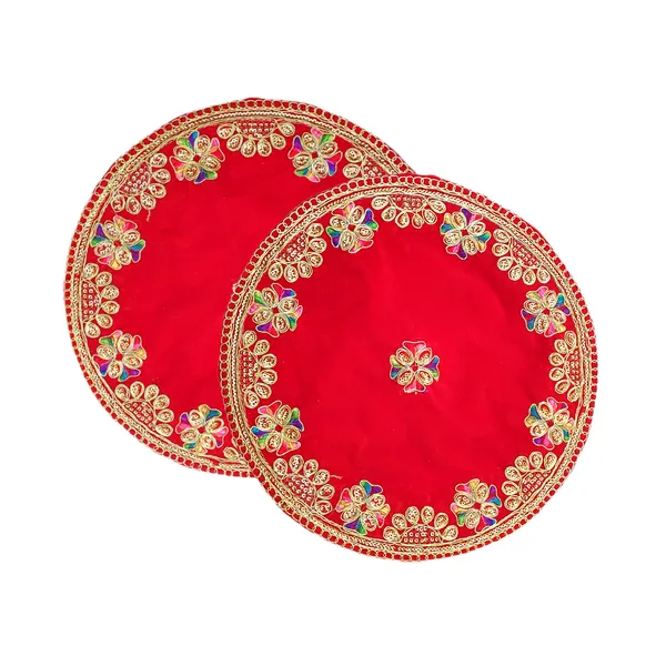 Round_Velvet_Pooja_Aasan_Mats_Cloth_Size_12_x_12_Inch_for_God_Mandir_(_Pack_of_2_)