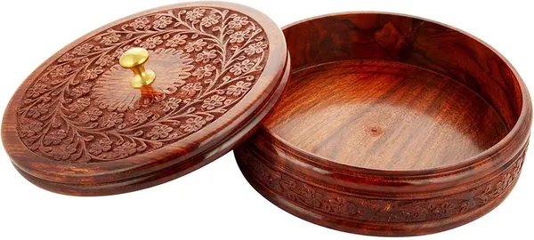 Sheesham_Wood_Hand_Carved_Chapati_Storage_Box