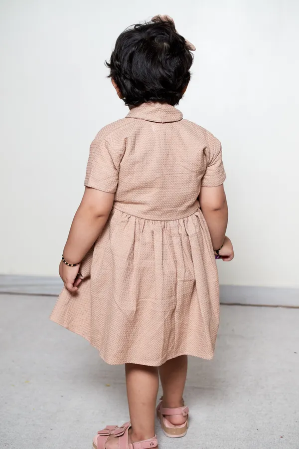 Beige_Wrap_Dress_For_Girls