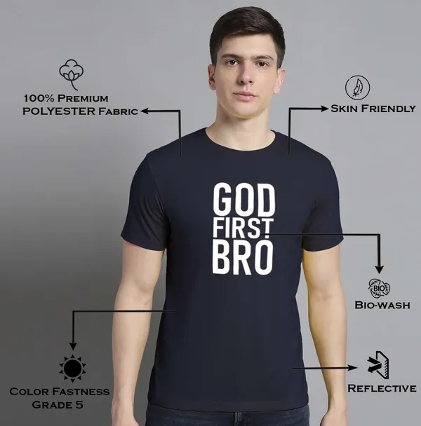 Navy_Blue_Cotton_God_First_Bro_Print_Round_Neck_T-Shirt_For_Men