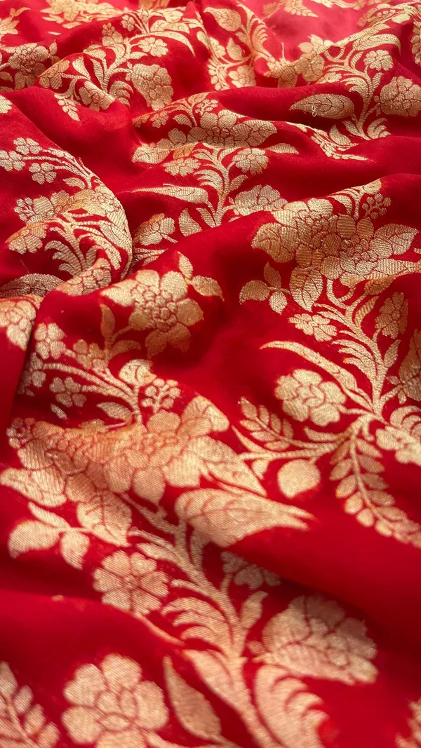 Humairah_Presents_Pure_Handloom_Rose_Pink_Contrast_Chiffon_Alfi_Gold_Zari_Jaal_and_Banarasi_Zari_Border_Saree_with_Rose_Pink_Blouse