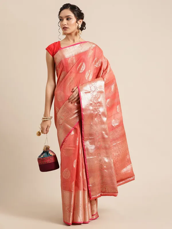 Red_Matka_Silk/Silk_Blend_Banarasi_Sarees_For_Women